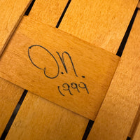 Longaberger Recipe Basket With Plaid Cloth Liner Wood Lid