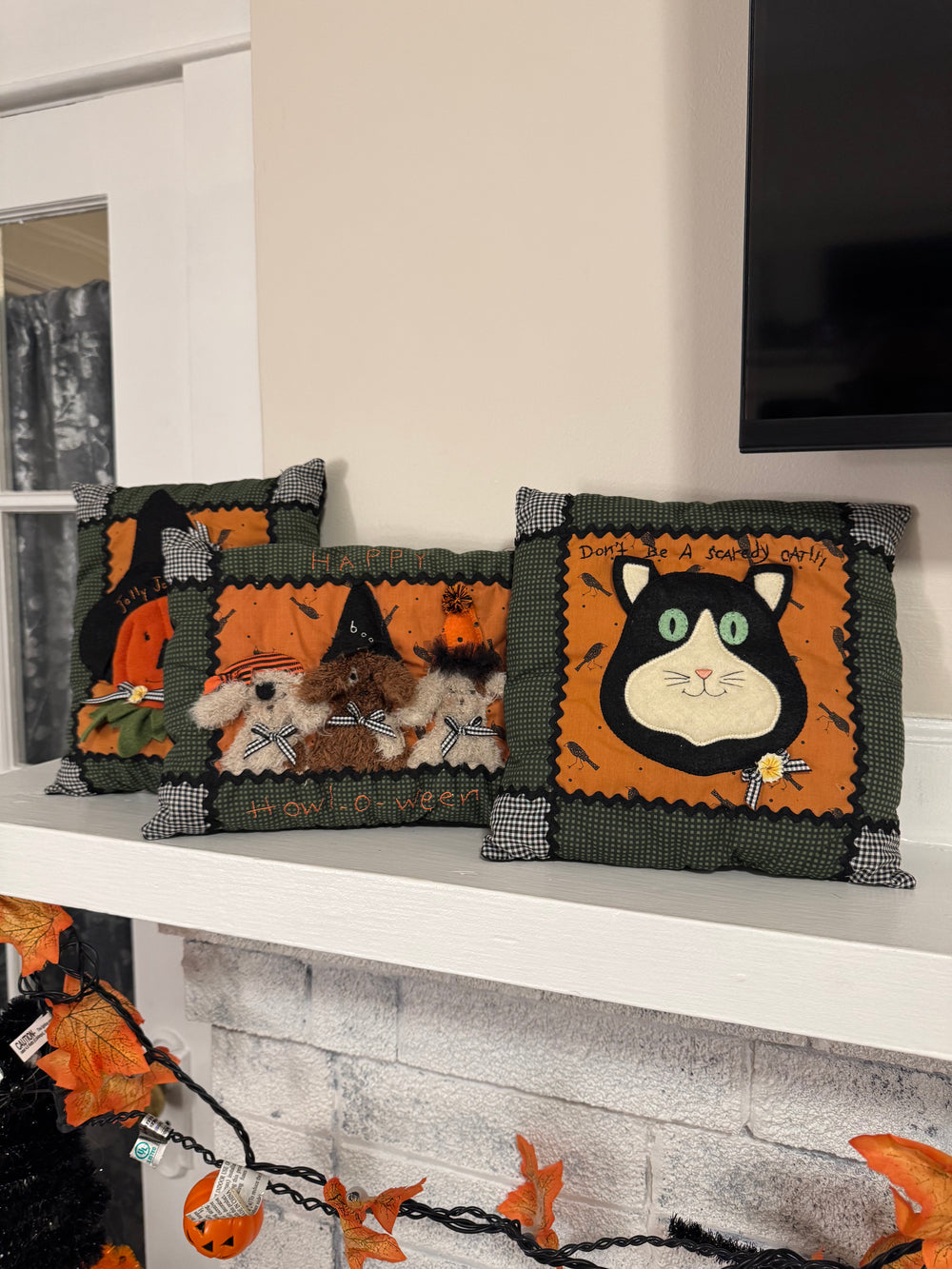 Small Crafted Halloween Pillow Decor