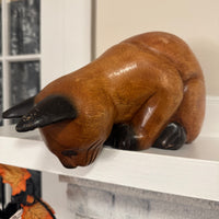 Wood Cat Shelf-Table-Mantel Edge Looking Down Figure