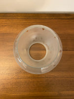 Vintage Glass Globe Lamp Shade Art Deco Pattern Frosted and Clear Replacement
