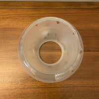 Vintage Glass Globe Lamp Shade Art Deco Pattern Frosted and Clear Replacement