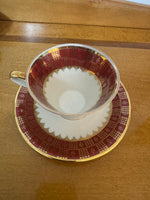 Vintage Johann Seltmann Vohenstrauss Bavaria Porcelain Teacup and Saucer Set of 6
