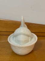 Vintage Westmoreland Milk Glass Swan Trinket Box
