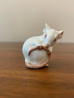 Vintage B&G Bing & Grondahl Denmark White Mouse Figurine 1728 FL READ
