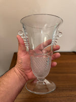 Vintage Duncan & Miller Teardrop Fan Clear Glass Vase
