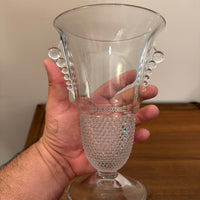 Vintage Duncan & Miller Teardrop Fan Clear Glass Vase