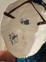 Vintage Art Deco Bohemian Style Ceramic Mask Wall Decor
