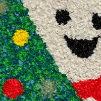 Melted Plastic Popcorn Holiday Wall-Windows Decor