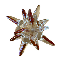 Vintage Clear Red Tipped Italian Glass Christmas Tree