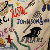 Catstudio The Geography Collection Rhode Island Embroidered Throw Pillow