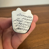 Porcelain Limoges France Black Panther Shaped Chamart Trinket Box