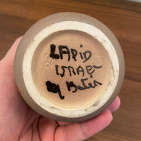 Vintage Lapid Israel Ceramic Vase MCM Geometric Design Pottery