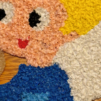 Melted Plastic Popcorn Holiday Wall-Windows Decor
