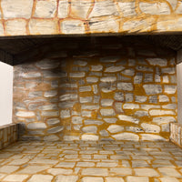 Vintage Nativity Set Japan Papier Mache with Handmade Manger