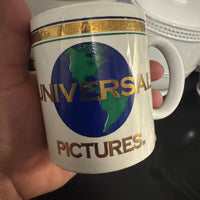 Vintage Universal Pictures Coffee Mug Gold Gilded Detail Collectible