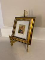 Vintage Italian 23kt Gold Leaf Miniature Reproduction of Master Piece Madonna
