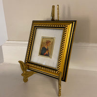 Vintage Italian 23kt Gold Leaf Miniature Reproduction of Master Piece Madonna
