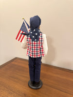 4th Of July Americana Patriotic Drummer-Flag Bearer Figurine Set of 2
