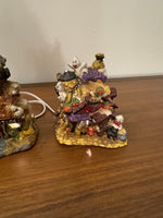 Porcelain Lighted Halloween Village Set of 4
