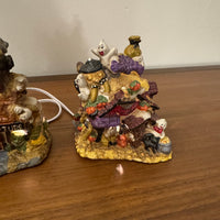 Porcelain Lighted Halloween Village Set of 4