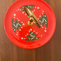 Vintage Waechtersbach West-Germany Christmas Tree Cookies 2 Tiered Stand
