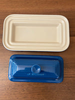 Le Creuset Ceramic Stoneware Butter Dish Blue-0705
