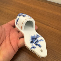 Vintage Chinoiserie Style Small Porcelain Wall Pocket Holder Vase