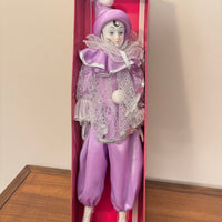 Vintage Harlequin Clown Porcelain-Clothing Decor Figurine