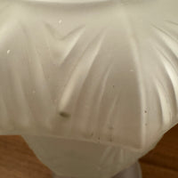 Vintage Frosted Matte Victorian Art Deco Style Stemmed Handle Glass Pitcher Vase RARE