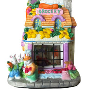 Vintage Lighted Easter Bunnies Village Set of 7