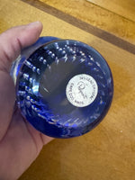 Vintage Pairpoint Cobalt Blue Art Glass Paperweight Mushroom | 34% Lead Crystal Cape Cod MA Hand Blown
