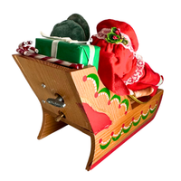 Gorham Musical Windup Christmas Tradition Porcelain Children on Sleigh
