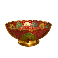 Solid Brass Enameled Bowl