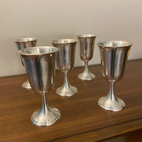 Vintage P. Ferner EPNS Silver-plated Goblets Set of 5