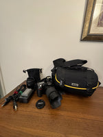 Nikon D80 Digital Camera with 2 Lenses and Carry Case Charger and Battery, Cable, Adopter
