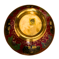 Solid Brass Enameled Bowl