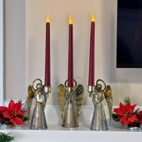 Silver-plated Brass Angel Candle-Stick Holders Set 3 PCS
