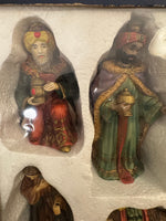 Vintage Holiday Time Porcelain Nativity Set of 12 Pieces
