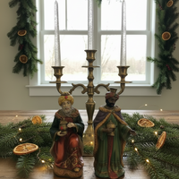 Vintage Holiday Time Porcelain Nativity Set of 12 Pieces