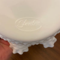Vintage Fenton Hobnail Milk Glass Bowl