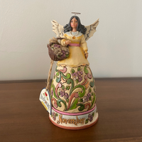 2008 Jim Shore Angel Vintage November Chrysanthemum-Topaz
