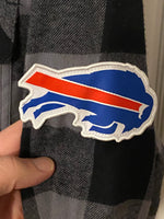 Men's Buffalo Bills NFL Gray Flannel Long Sleeve Button-Up Shirt S Darius Rucket

