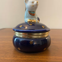 Vintage Takahashi Japanese Porcelain Trinket Box Cat