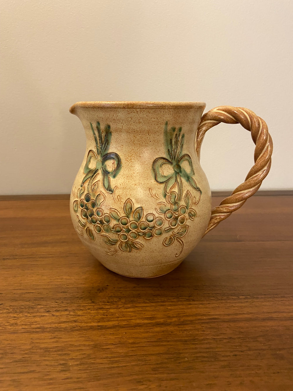 Vintage Ceramic Pitcher Farmhouse Style