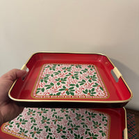 Vintage Laquer Christmas 3 Trays