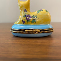 Vintage Limoges Porcelain Trinket Box Hand Painted in France