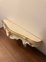 Vintage Off-white Gold Florentine French Baroque Style Wall Shelf Plastic
