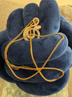 Gold Tone Crystal Rhinestone Serpent Snake Jewelry Collar Necklace
