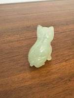 Vintage Jade Cat Kitten Figurine
