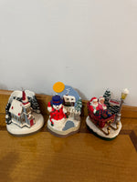 Vintage Santas Best Christmas Lighted Musical Decoration Set of 6
